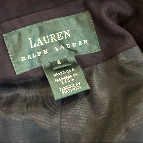 Vintage Ralph Lauren Navy Double-Breasted Wool Blazer Size Medium - Picture 9 of 16